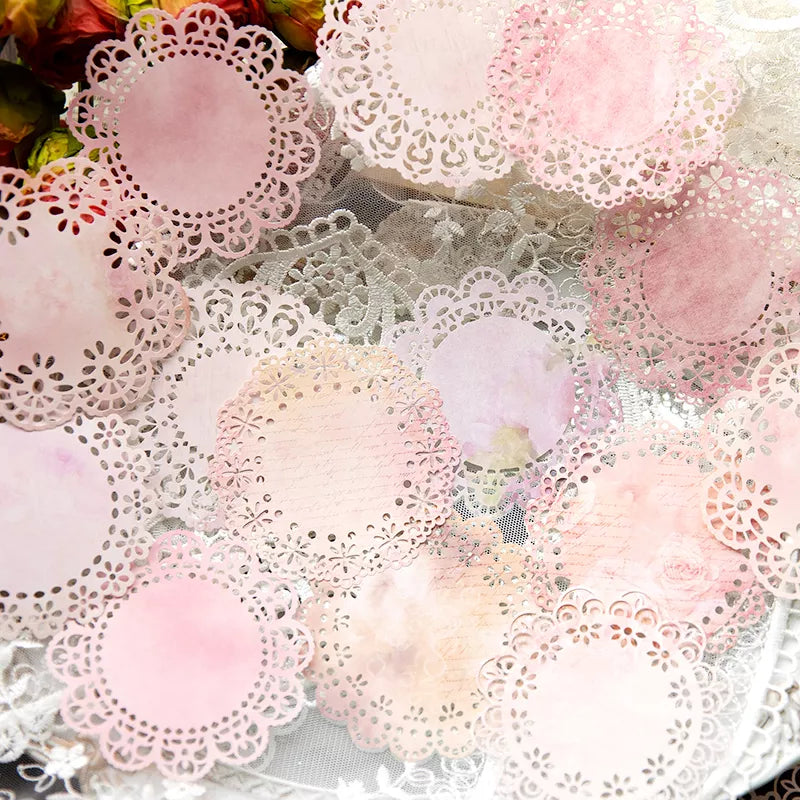 20 pcs/lot INS lace material paper Decorative Scrapbooking Diary Album hand made Collage material Background paper