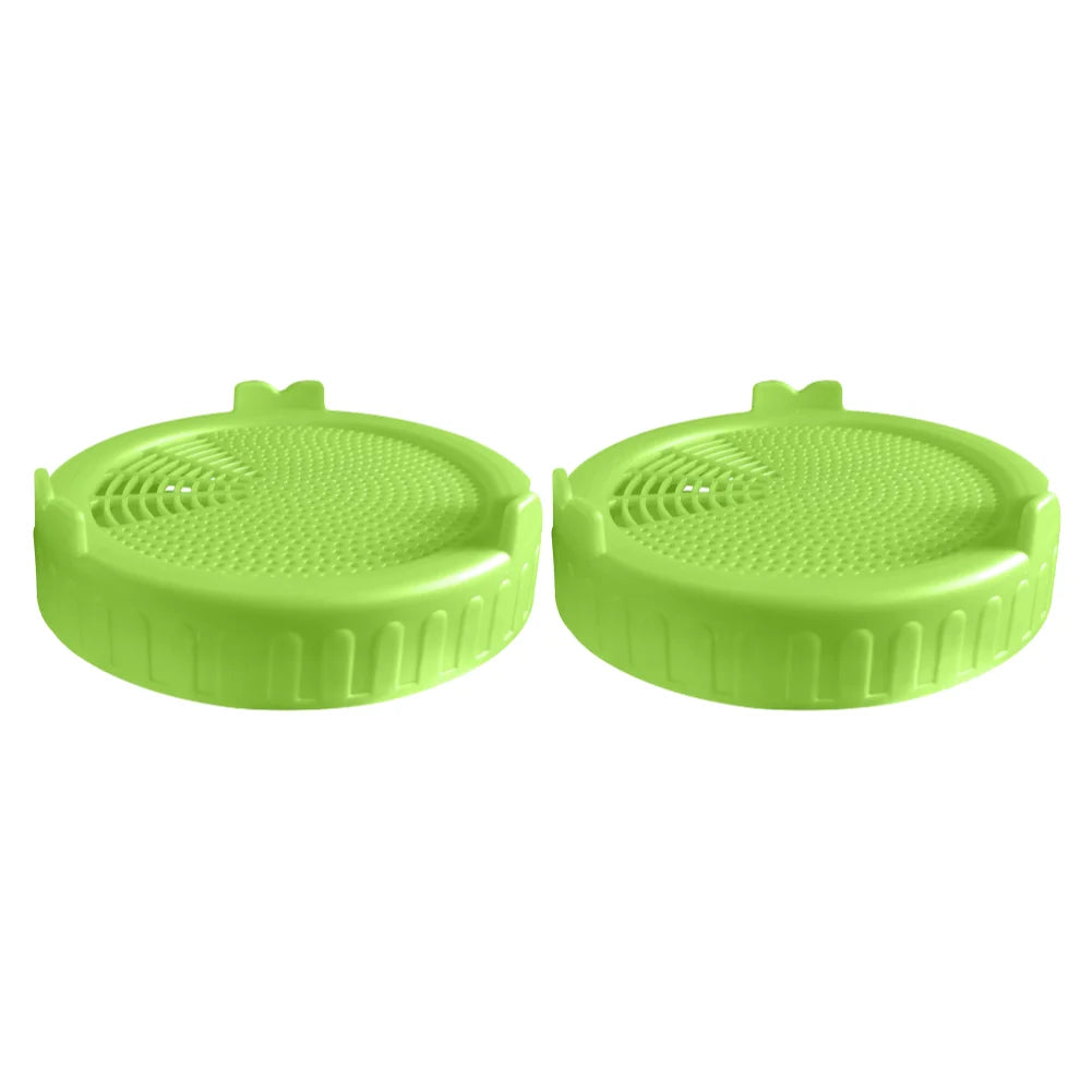 1-2PCS Plastic Sprouting Lid Food Grade Seed Crop Germination Vegetable Plastic Sealing Ring LidMesh Sprout Cover For Mason Jar