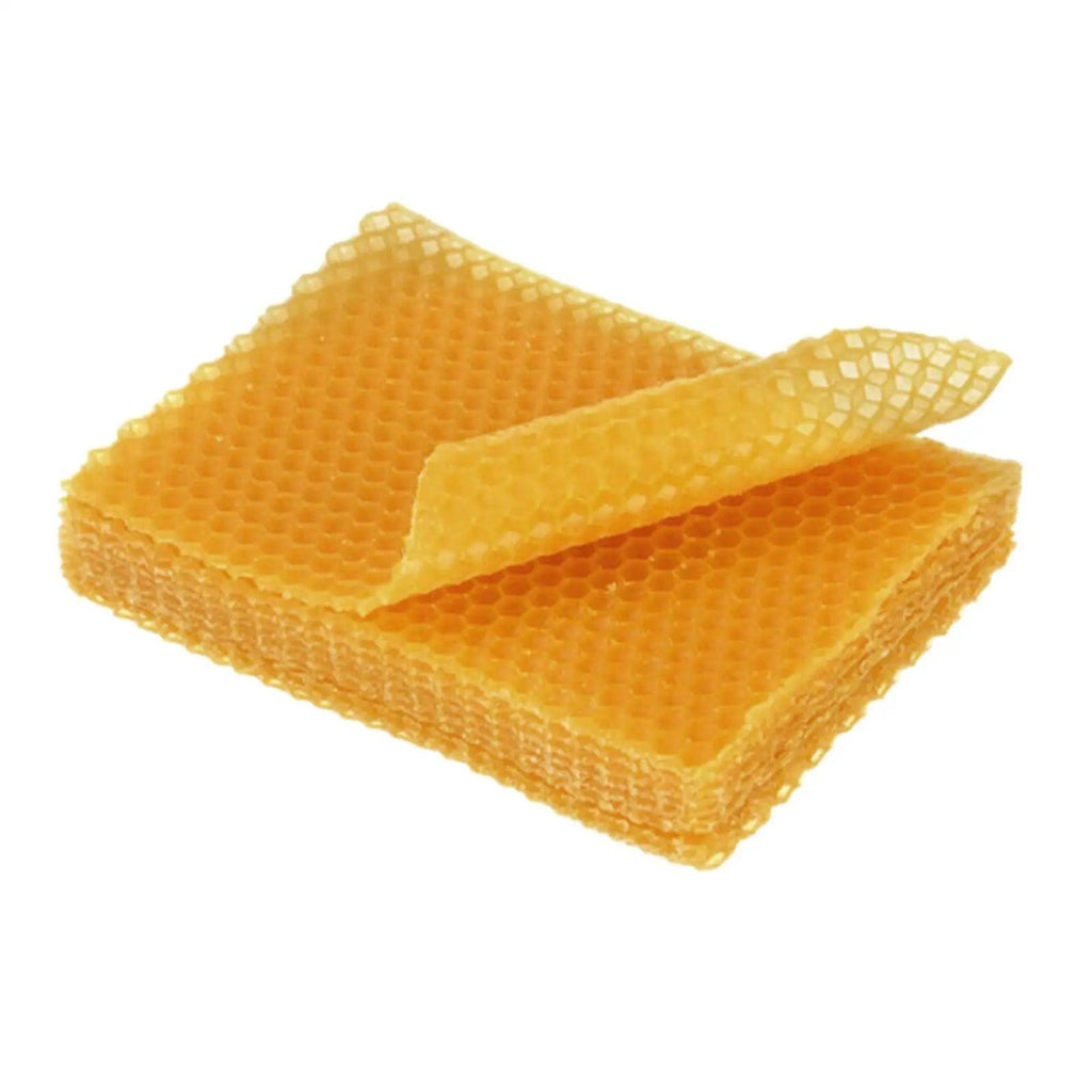 10 Pcs Beeswax Sheet, Beekeeping Foundation Sheets, Beeswax Candle Making Kit Natural Bee Wax Honeycomb Sheets for Hives