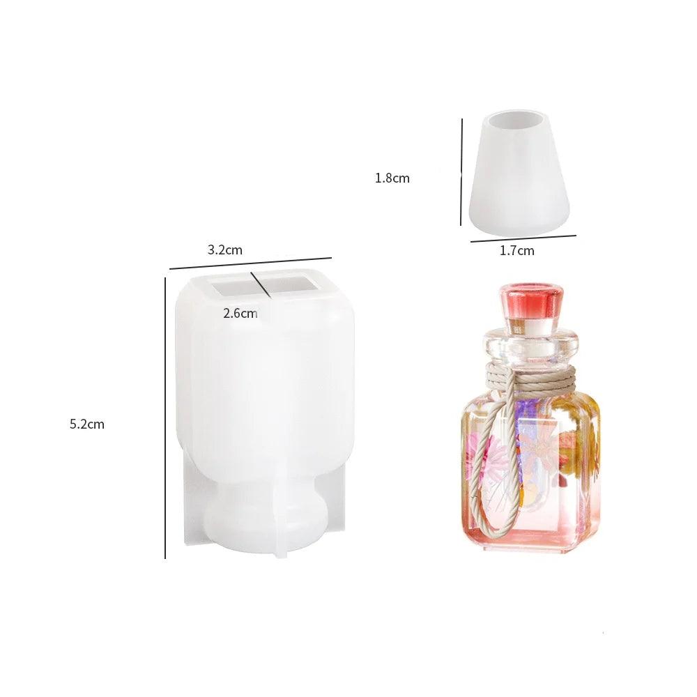 DIY Epoxy Resin Drift Bottle Mold Heart Shaped Wishing Bottle Light Bulb Night Light Aromatherapy Bottle Quicksand Silicone Mold
