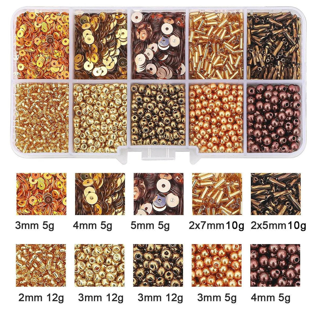 120g/box Multi-color Rice Pearl Sequins Imitation Pearl Material Bag Handmade DIY Making Beaded Bracelet Necklace Accessories