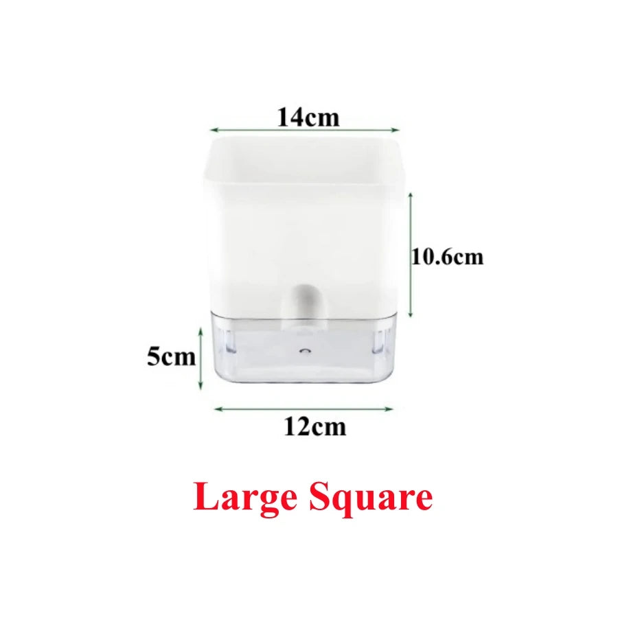 Magnetic Adsorbtion Design Self Watering Planter, Plastic Pot, Automatic-Watering Planter for All House Plants, Succulents, Herb