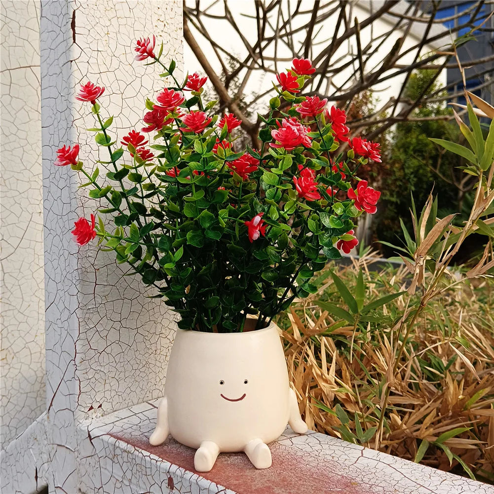 Creative Rocking Chair/Swing Face Succulent Planter Cute Resin Head Planters Home Garden Supplies for Indoor Outdoor Plants