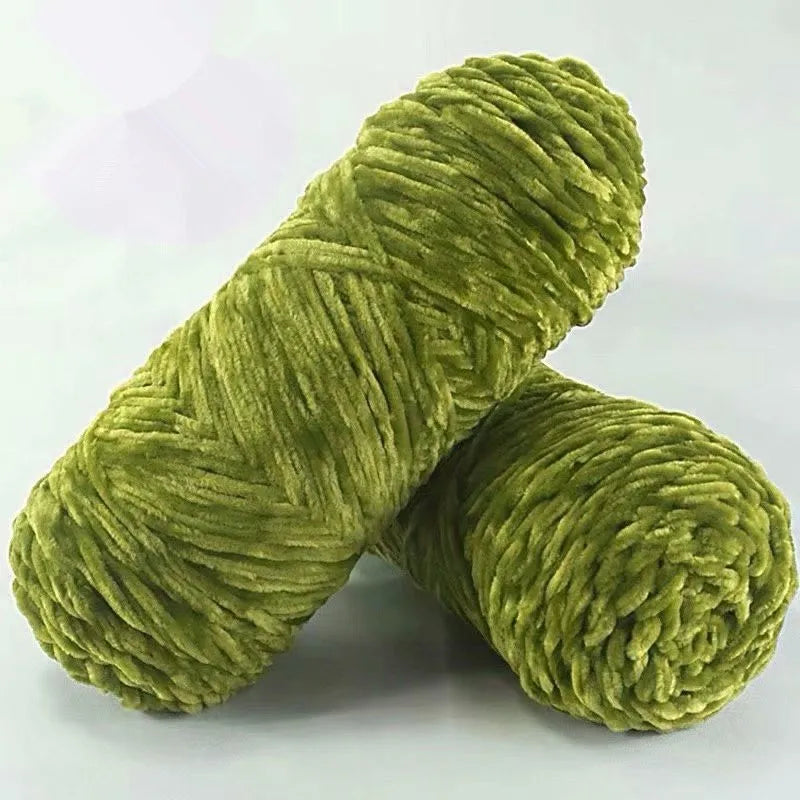 DIY Soft Chenille Yarn for Knitting and Crochet 100g 130M Polyester Velvet Amigurumi Dolphin Baby Plush