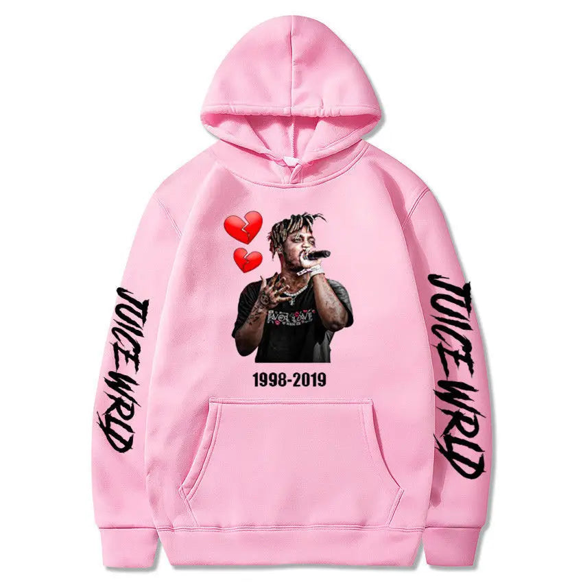 Rapper Juice Wrld 999 Letter Printed Hoodie Y2k Women's Casual Fashion Sportswear Autumn/Winter Hoodie Men's Women's Clothing