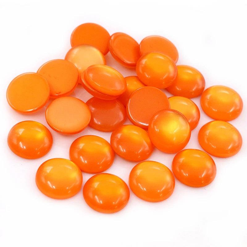 New Fashion 40pcs 8 10 12mm Mix Colors Cat's eye Series Flat back Resin Cabochons Jewelry Accessories Wholesale Supplies