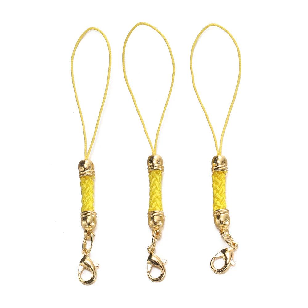 10/20pcs Keychain Rope with Lobster Clasp Jump Rings Lanyard Lariat Strap Cord For DIY Keyring Pendant Jewelry Making Supplies
