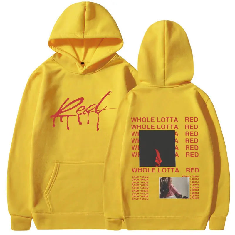Rapper Playboi Carti Hoodie Album Whole Lotta Red Opium Merch Sweatshirt Men Women Fashion Hip Hop Oversized Pullover Streetwear