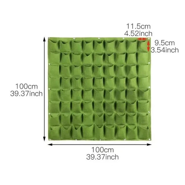 Plant growth bag， Felt Vertical Wall Planter Outdoor Herb Vegetable Hanging Garden  Plant Holder for Railing, Balcony, Fence