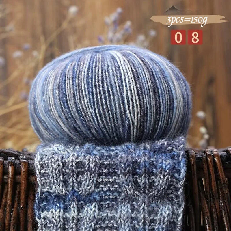 Camouflage Cotton Yarn 150g Medium Thick DIY Crochet Thread