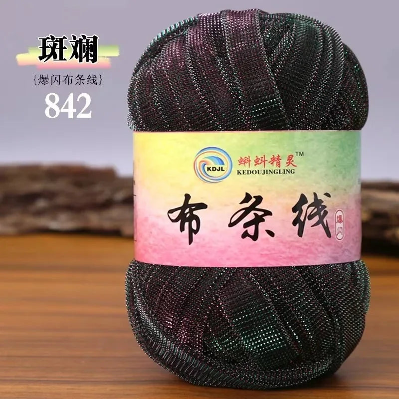 Colorful Sparkling Metallic Knitting Yarn 50g 30m Crochet