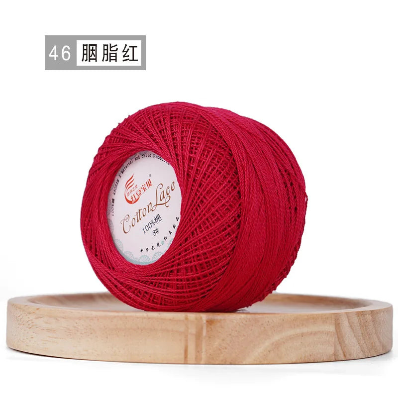 100% Cotton Mercerized Crochet Yarn 45g for Knitting and Embroidery Projects