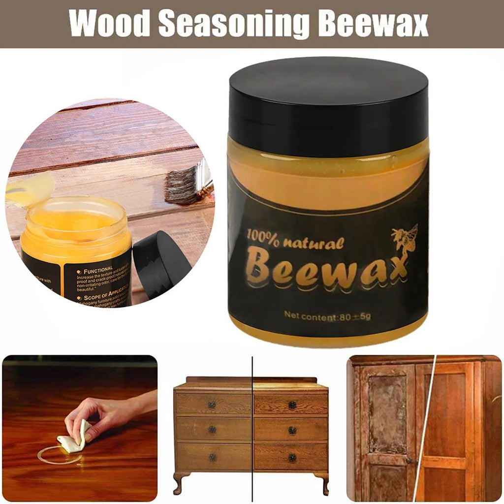 Wood Seasoning Beewax Complete Solution Furniture Care Beeswax Home Cleaning Remove Scuff Marks Use on All Wooden Furniture