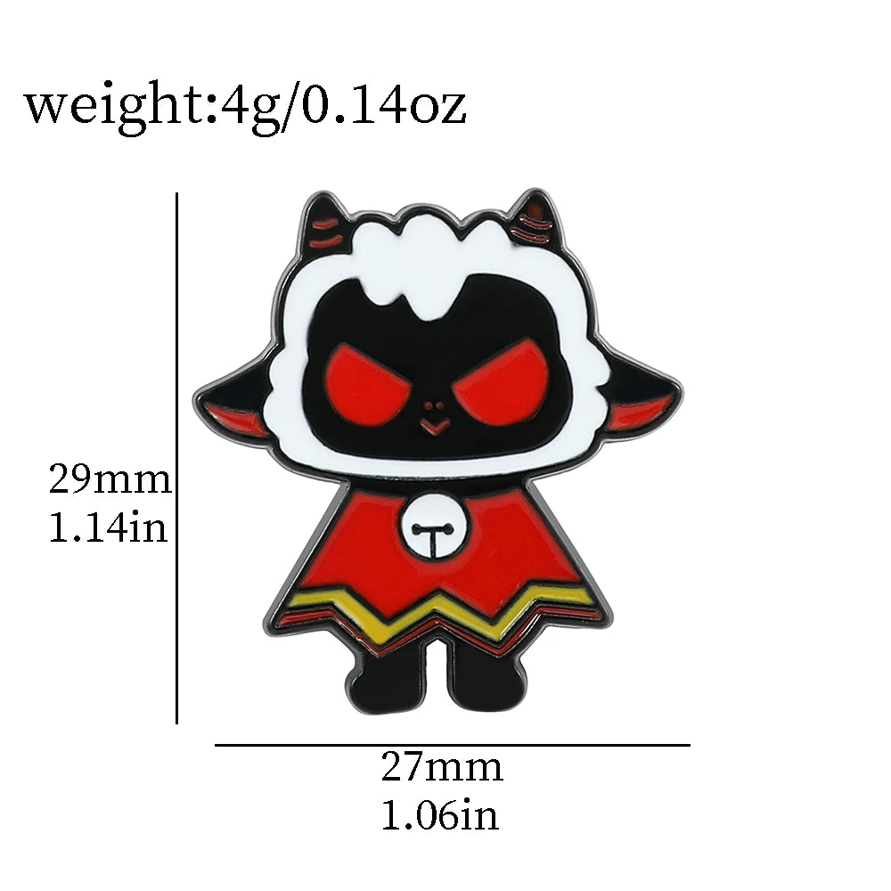 Game Cult of the Lamb Brooch Cartoon Figure Metal Enamel Badge Clothing Backpack Lapel Pin Jewelry Accessories Gifts