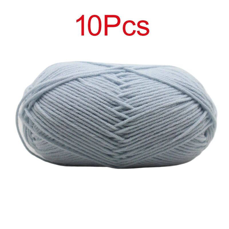 10 Pieces Multi Color Cotton Knitting Yarn Soft Warm Crocheting Yarn for Hand Knit Sweaters Hats Scarves Blankets Amigurumi