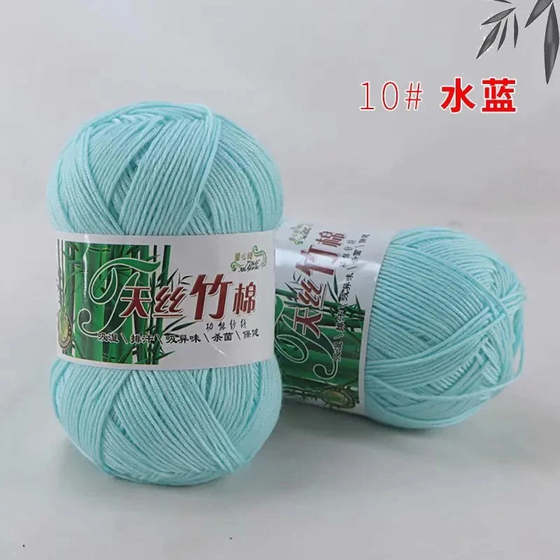 Bamboo Charcoal Cotton Yarn For Weaving 50g Ball DIY