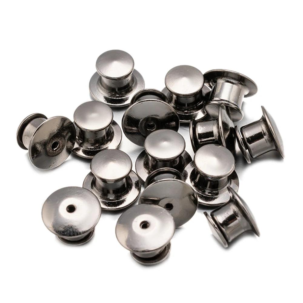 10/30/50pcs Safety Brooch Lock Metal Pins Back Keeper Caps Clasps For DIY Jewelry Making Accessories Findings Supplies Crafts