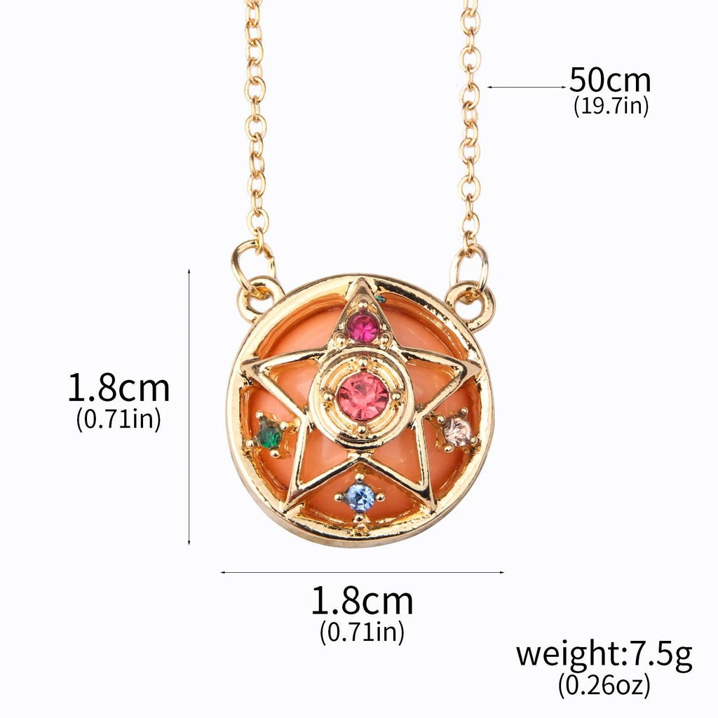 Anime SAILOR MOON Necklace Tsukino Usagi Magical Girl Transformation Cartoon Necklace Cosplay Fan Gift Men Women Bag Jewelry