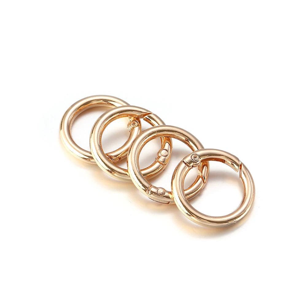 5/10pcs Metal O Ring Spring Clasps Openable Round Keyring Bag Hook Dog Chain Connector Buckles for DIY Keychain Making Accessory