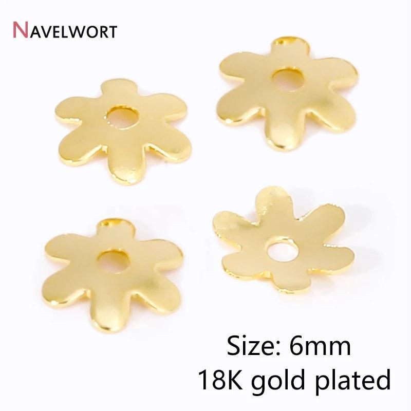 14K/18K Gold Plated Brass Bead Caps,Caps For Beads,Flower Bead Caps For Jewelry Making,Caps For Bracelet,Accessories For Jewelry