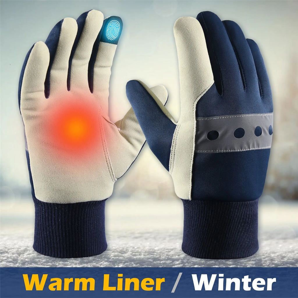 1 Pair Outdoor Work Gloves Winter Insulated Snow Cold Glove Camping Hiking Outside Truck Driver or Postman