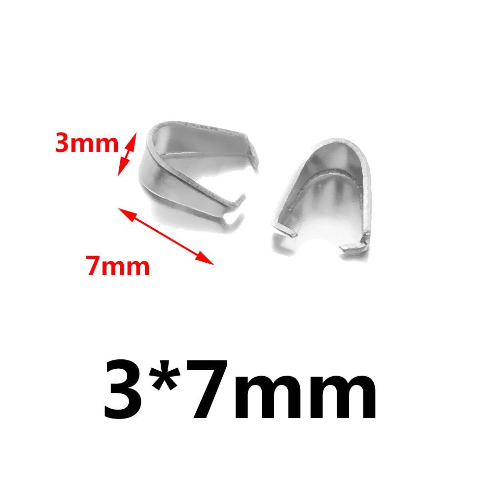 50pcs Stainless Steel Pinch Clip Clasp Bail Finish Necklace Pendant Claw Clasps Melon Seeds Buckle for DIY Craft Jewelry Making
