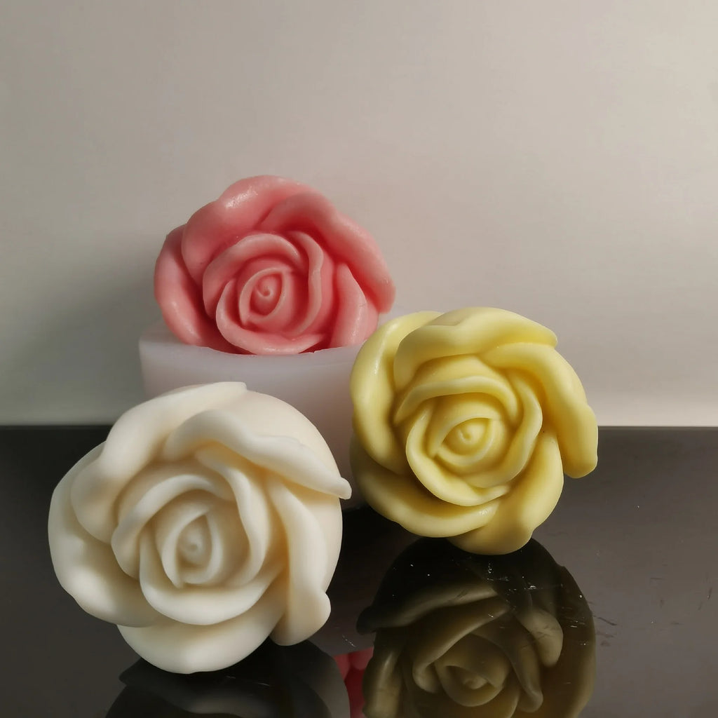 Rose Candle Silicone Mold Aromatherapy and Expansion Gypsum Car Decoration Cake Baking Mold