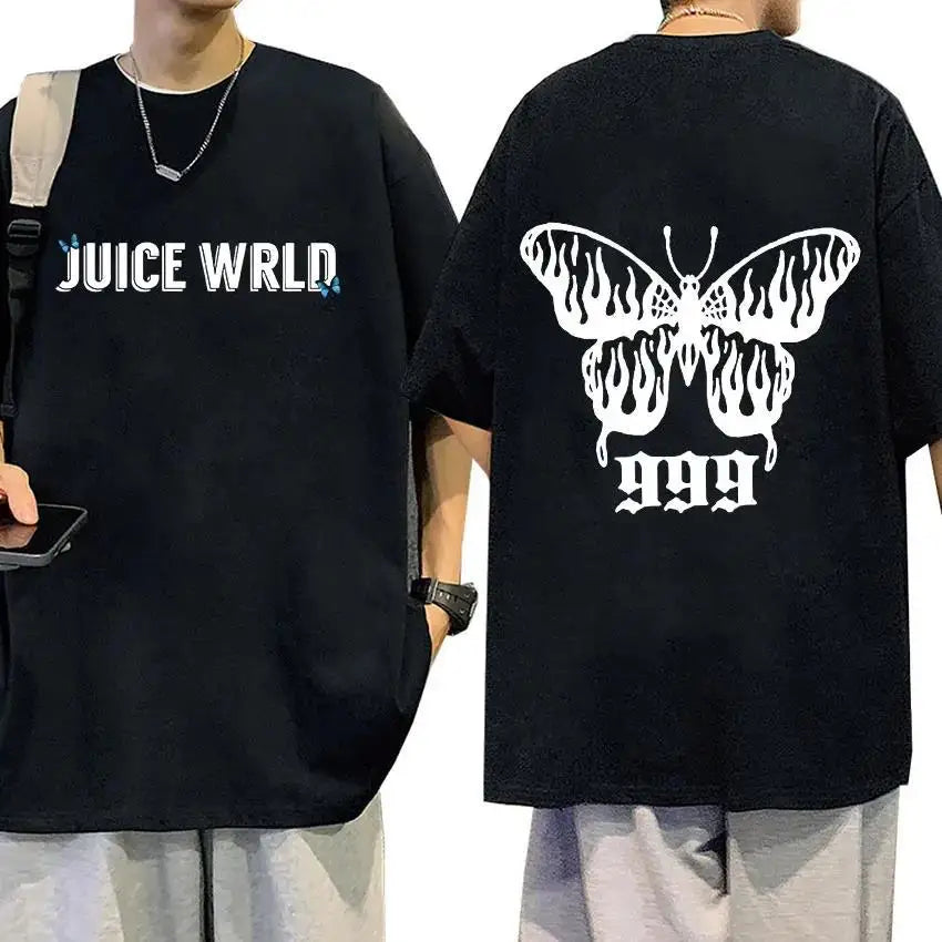 Rapper Juice Wrld 999 Short T Shirt for Men and Women Letter Printed Y2K Casual Fashion Sportswear Summer Clothing