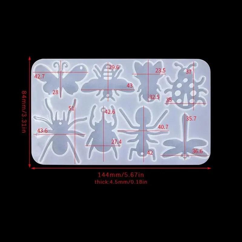 Animal Earring Mold Keychain Spider Gecko Silicone Mold DIY Epoxy Resin Molds Pendant Jewelry Making Animal Decoration Crafts