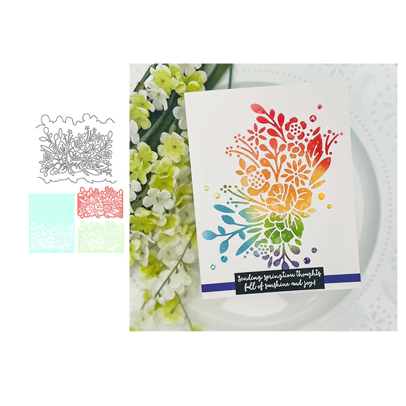 Flower Love Hug Metal Cutting Dies DIY Scrapbooking Silicone Stamp Metal Dies for Scrapbooking Album Paper Greeting Card Making