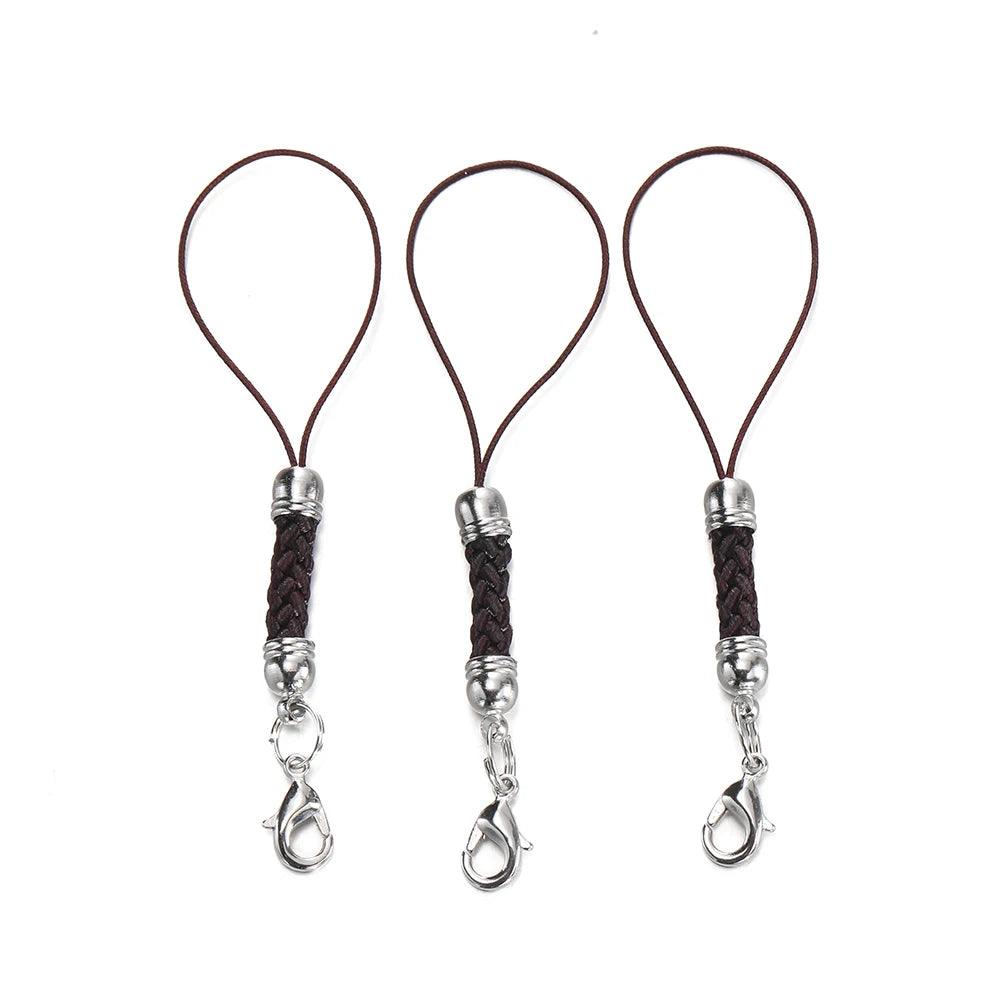 10/20pcs Keychain Rope with Lobster Clasp Jump Rings Lanyard Lariat Strap Cord For DIY Keyring Pendant Jewelry Making Supplies
