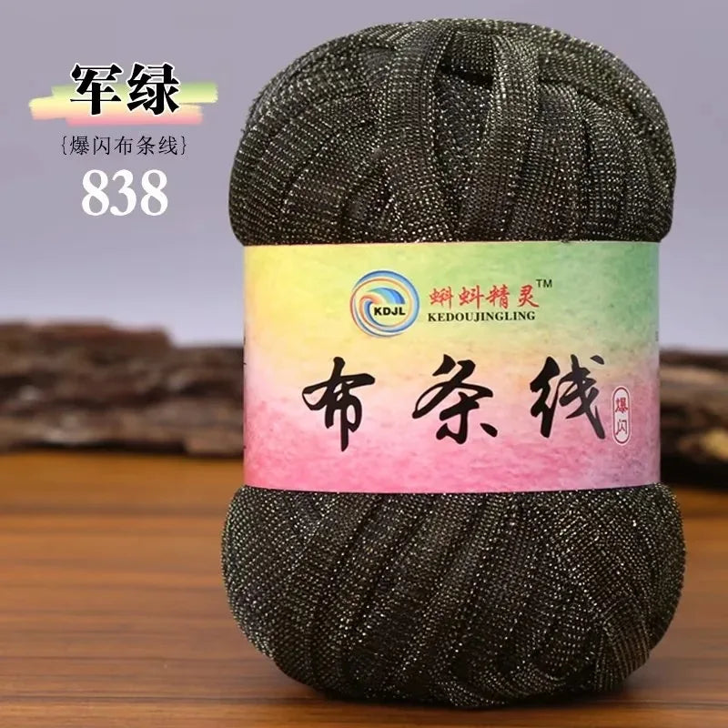 Colorful Sparkling Metallic Knitting Yarn 50g 30m Crochet