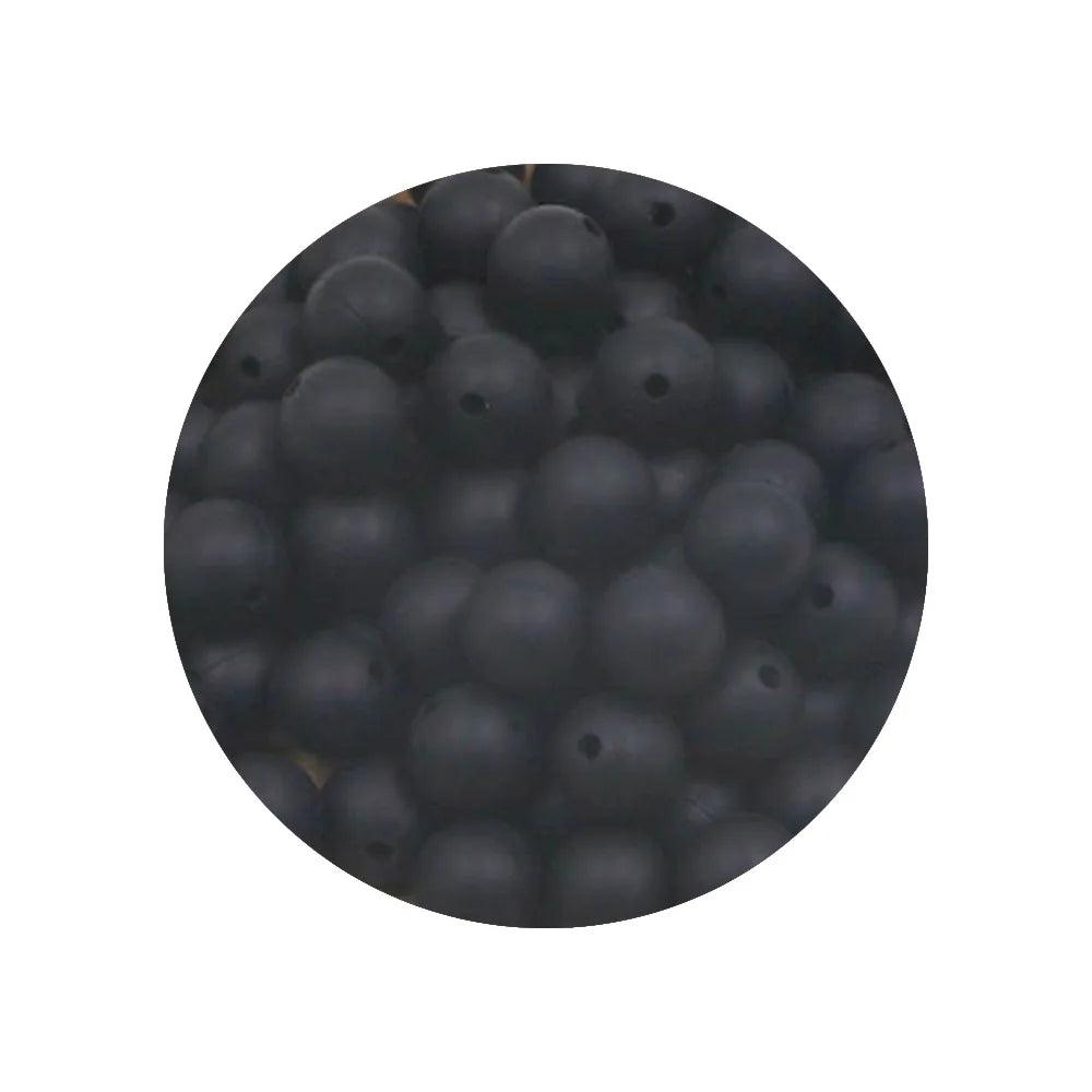 Kivoct 100Pcs 12MM Round Silicone Beads For Jewelry Making DIY  Pacifier Chain Necklace Keychain Accessories