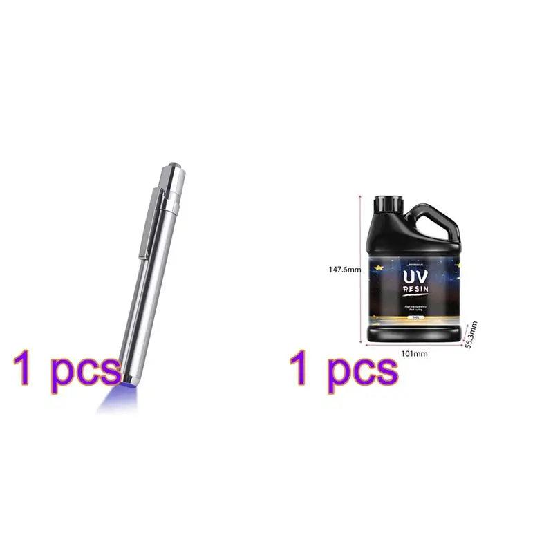 UV Resin Adhesive Low Odor Quick Drying Transparent Ultraviolet Liquid UV Curing DIY Jewelry Making High Hardness 250/500/1000g