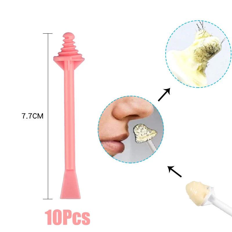 10pcs Nose Wax Sticks Nose Wax Applicators For Painless Nose Hair Removal Remover Tools Wax Kit Accessories Beeswax Safe Formula