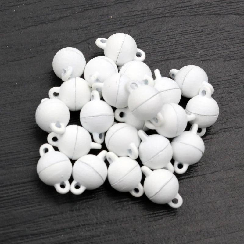 5 Sets  Love Heart Round Shaped Magnetic Connected Clasps Beads Charms End Caps for DIY Couple Bracelet Necklace Making