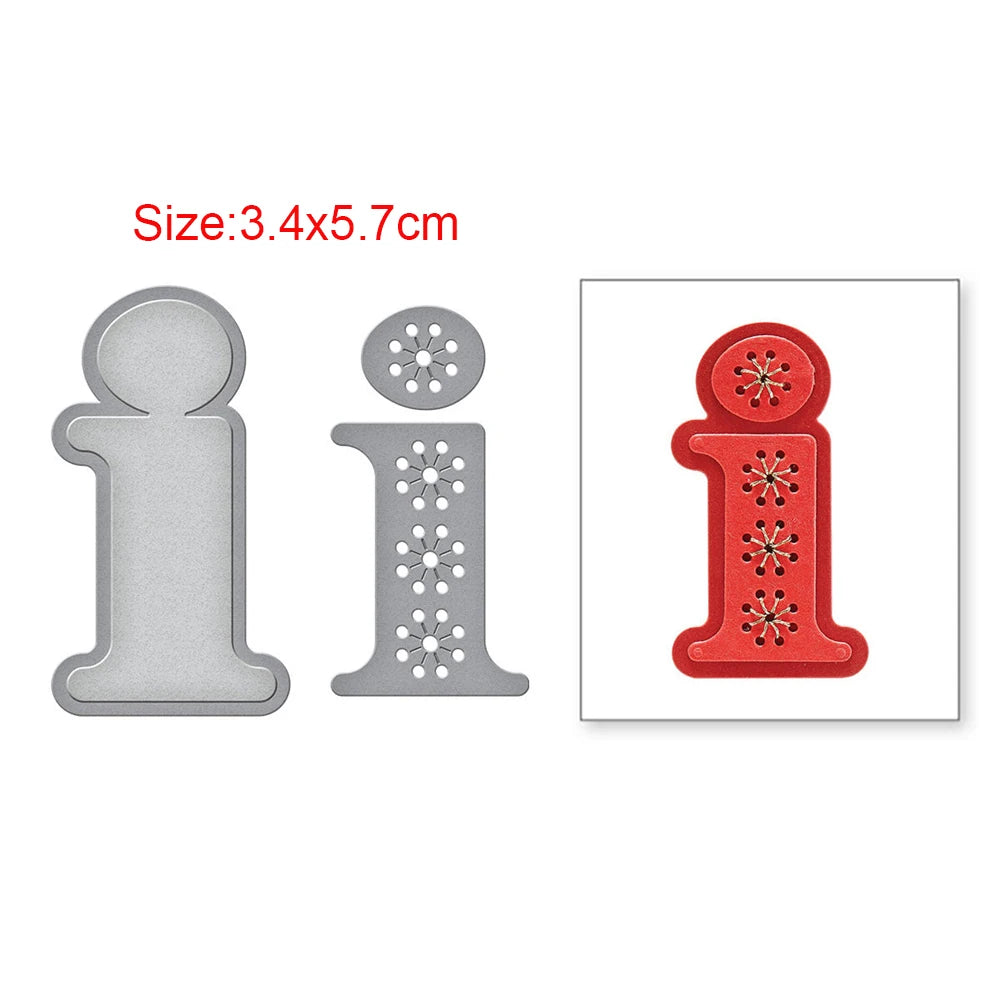 Stitched Alphabet Metal Cutting Dies Stitched Punctuation Symbols Numbers Die Cuts for DIY Scrapbooking Crafts Card Making