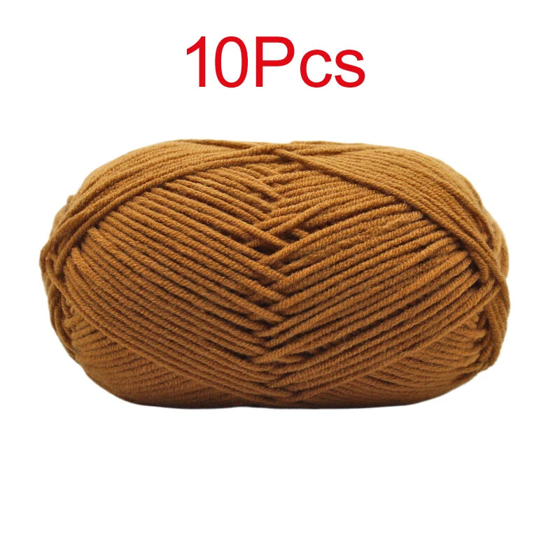 10 Pieces Multi Color Cotton Knitting Yarn Soft Warm Crocheting Yarn for Hand Knit Sweaters Hats Scarves Blankets Amigurumi
