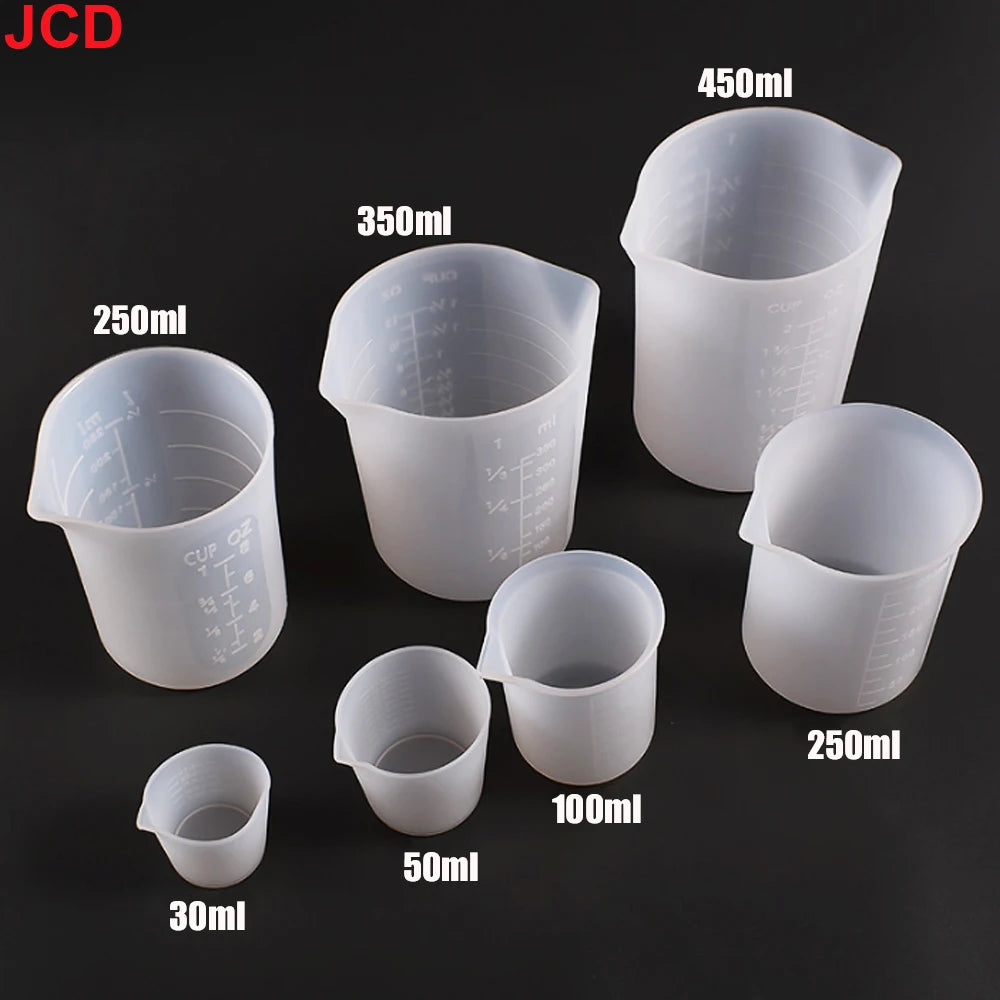 1000ml 600ml 450ml 350ml 250ml 100ml 30ml Measure Cup for Resin Supplies Silicone Measuring Cup for Resin Epoxy DIY Craft Tool