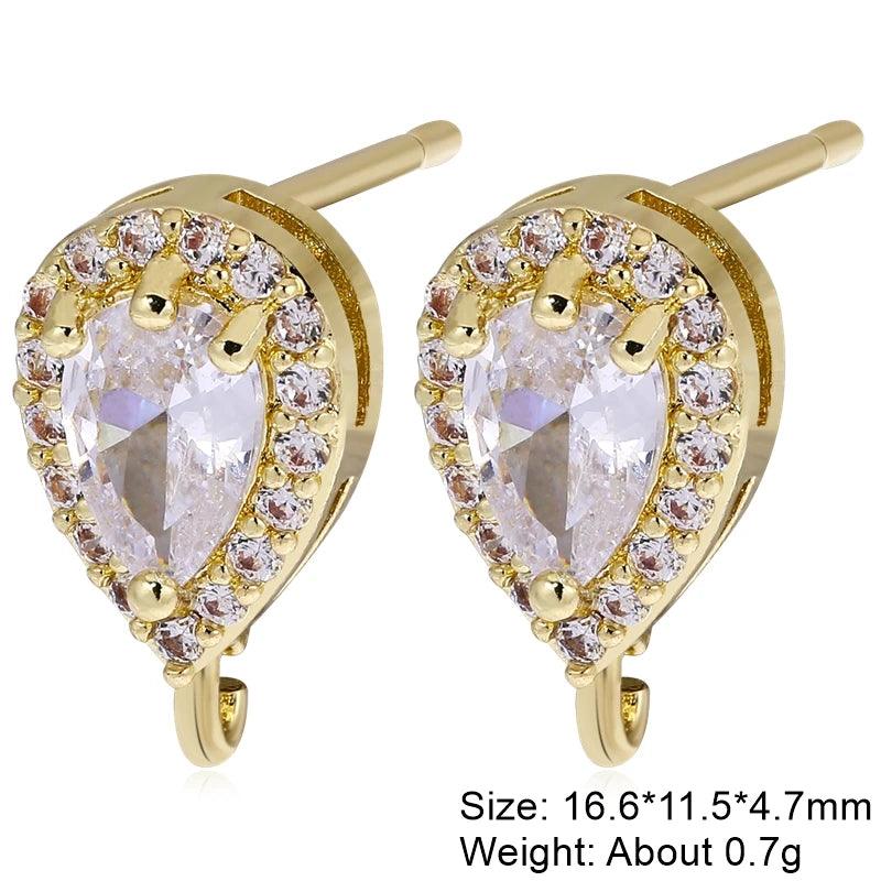 Juya DIY Women's Earring Making 18K Gold Silver Plated Basic Antiallergic Fixtures Ear Wire Fastener Hooks Accessories Supplies