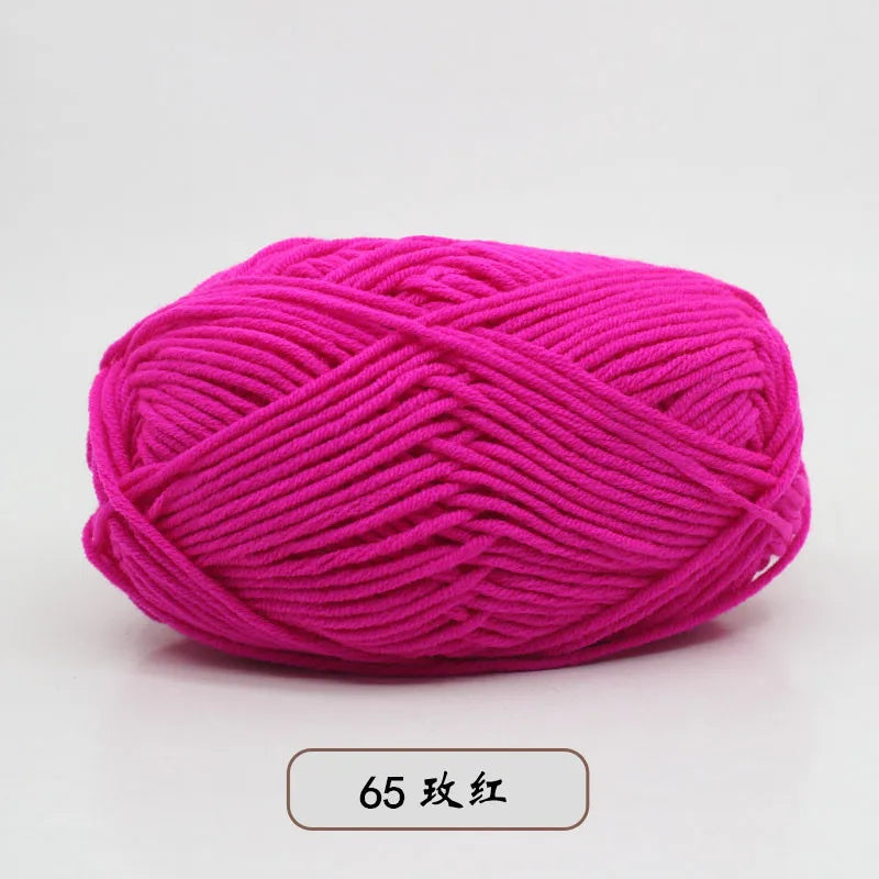 4ply Milk Cotton Knitting Yarn Set for Crochet Crafts and DIY Projects