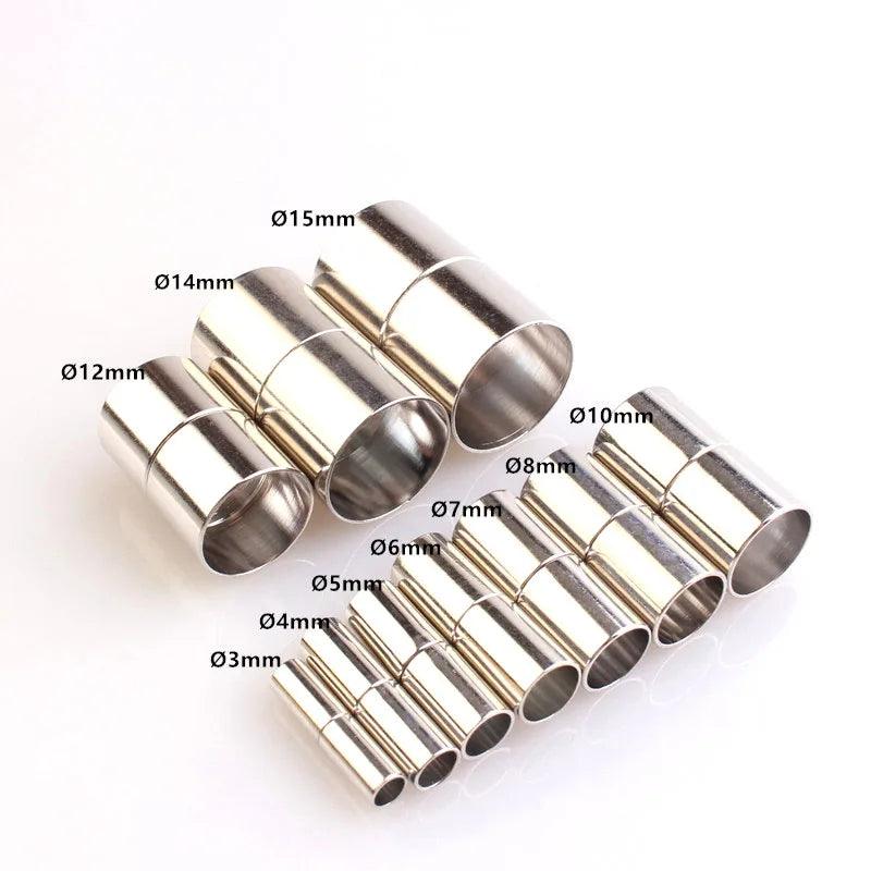 5Sets Magnetic Clasps 3 4 6 7 8 10 12 14 15mm Leather Cord Bracelet Necklace Connector End Cap For DIY Jewelry Making Accessory