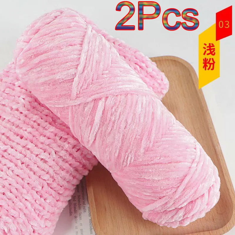 Chenille Velvet Yarn 100 Percent Polyester Amigurumi