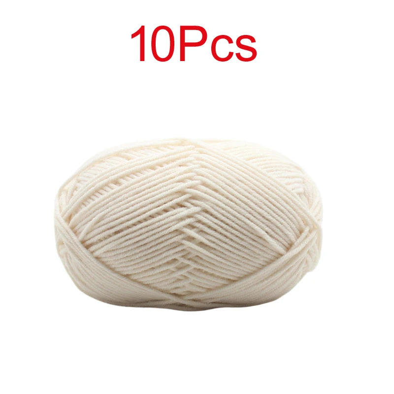 10 Pieces Multi Color Cotton Knitting Yarn Soft Warm Crocheting Yarn for Hand Knit Sweaters Hats Scarves Blankets Amigurumi