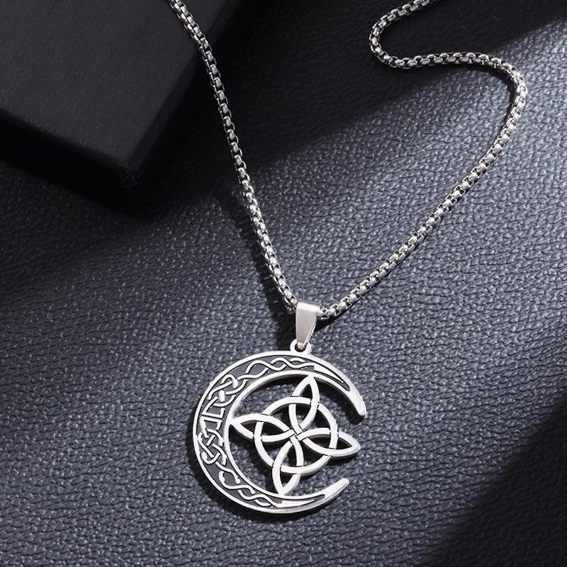 Trendy Witchcraft Witch Knot Necklace Celtic Irish Protection Knot Pendant Men Women Trending Amulets Jewelry Gifts