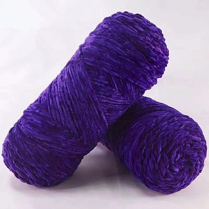 DIY Soft Chenille Yarn for Knitting and Crochet 100g 130M Polyester Velvet Amigurumi Dolphin Baby Plush
