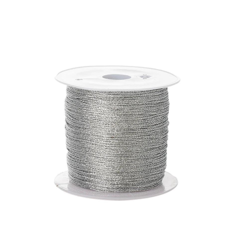 0.4mm 50m Crafts Nylon Cord For Jewelry Making Beading Braided Nylon Satin String for Bracelets Rattail Trim Chinese Knot