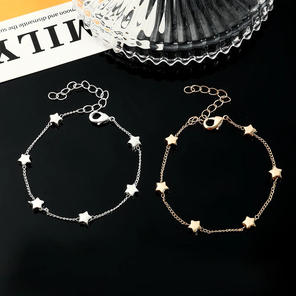 Fashion Star Charm Bracelets Creative Chain Bracelets Bangles For Women Men Couple Jewelry Gift