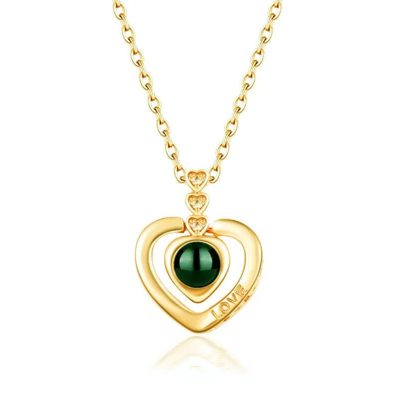 Projection Necklace 100 Languages I Love You Pendant Necklaces For Lover Girlfriend 2024 Creative Couple Romantic Jewelry Gifts