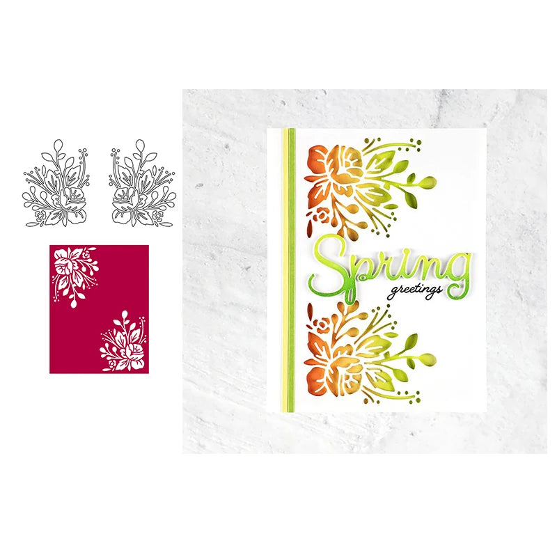 Flower Love Hug Metal Cutting Dies DIY Scrapbooking Silicone Stamp Metal Dies for Scrapbooking Album Paper Greeting Card Making